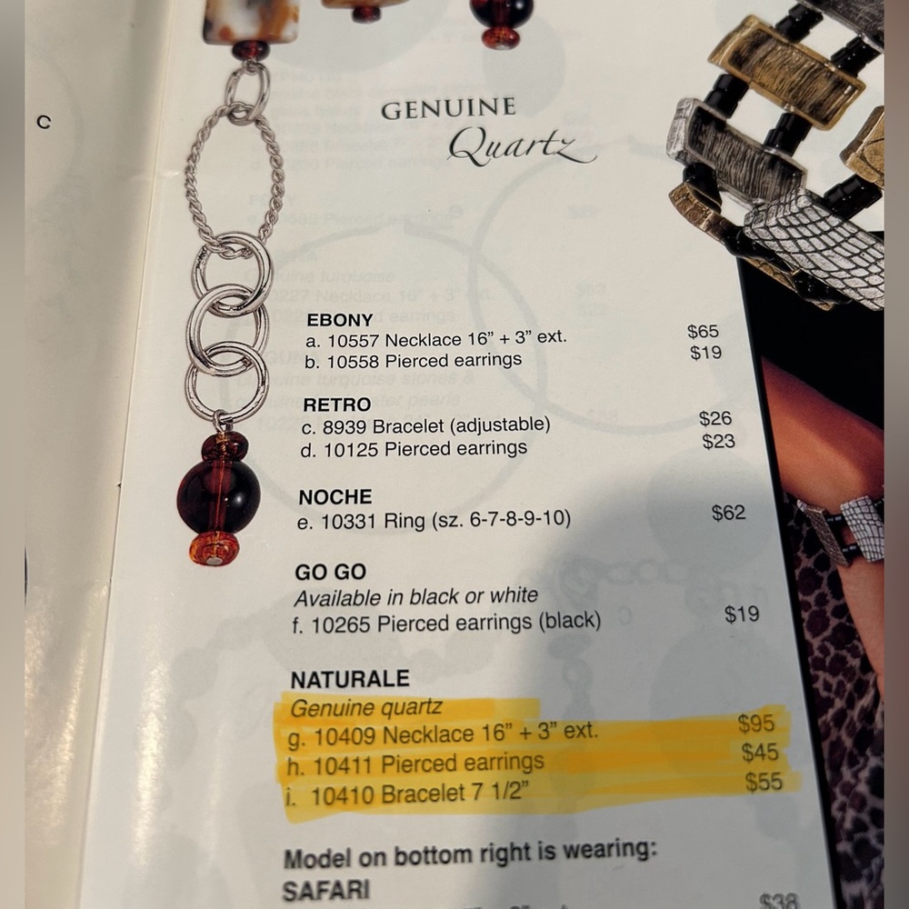 Park Lane ‘Naturale’ Genuine Quartz Necklace Bracelet & Earring Set - Picture 12 of 15